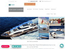 Tablet Screenshot of miamiboatcharters.com